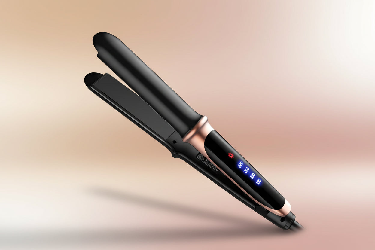 2-in-1 Professional Hair Straightener & Curling Iron – Flat Iron Hair Styling Tool