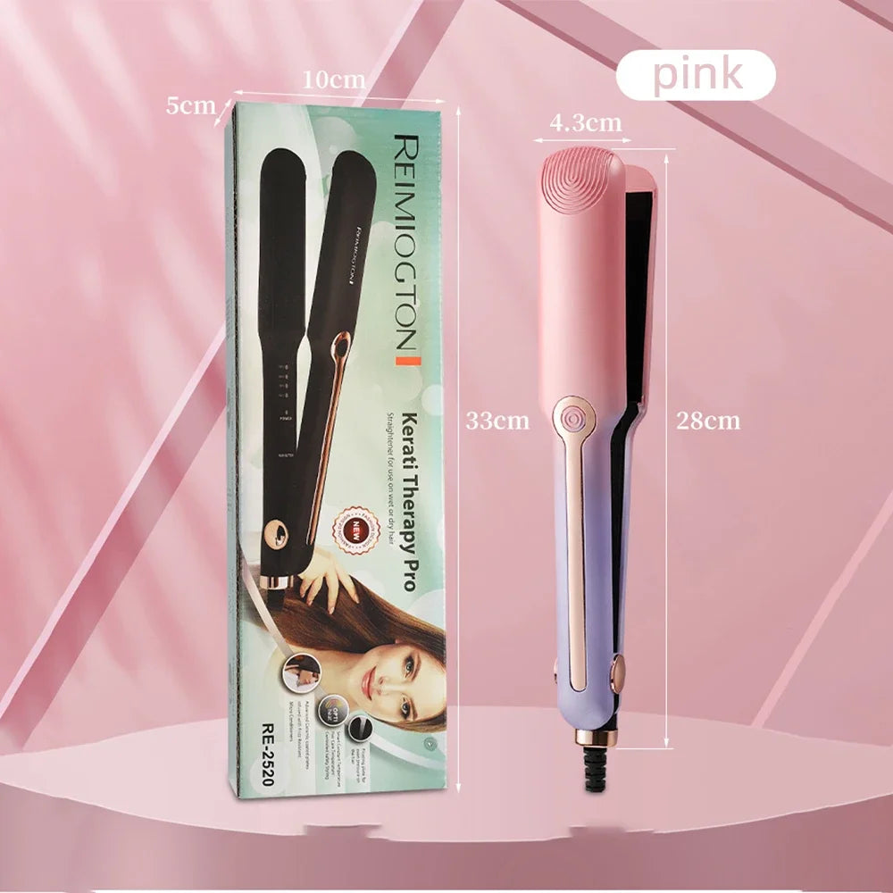 Tinsol 2-in-1 Ceramic Hair Straightener & Curler with Negative Ion Technology – Adjustable Temperature, Wide Plates
