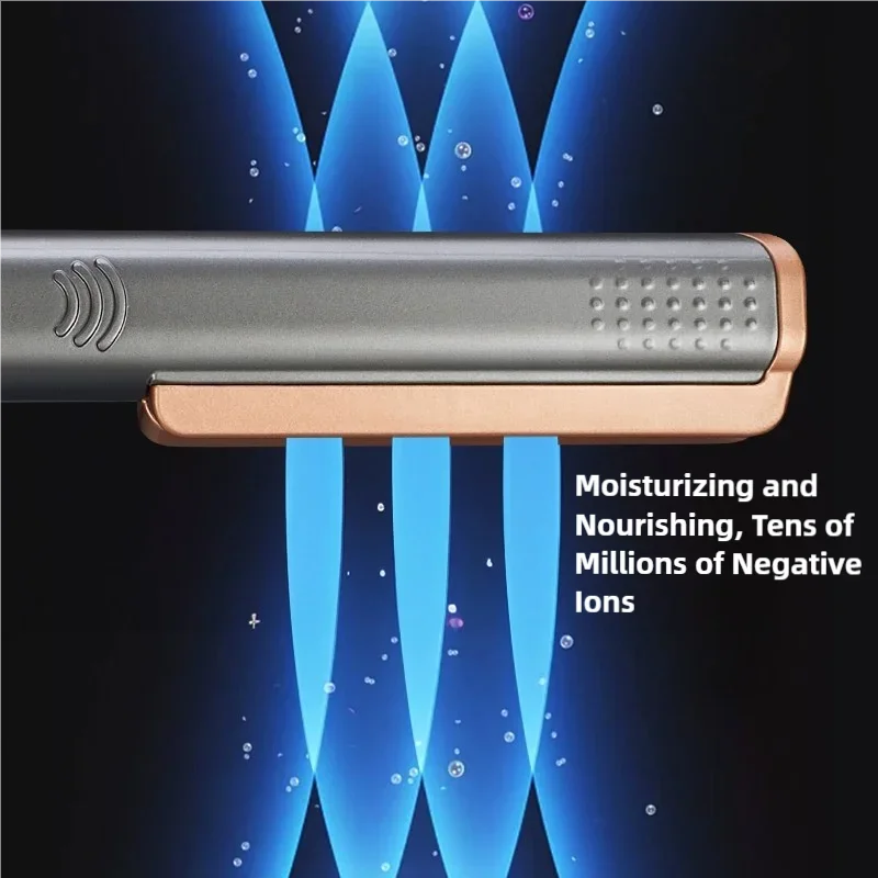 2-in-1 Professional Ceramic Hair Straightener & Curling Iron – LCD Display, Wide Plates, Adjustable Temperature