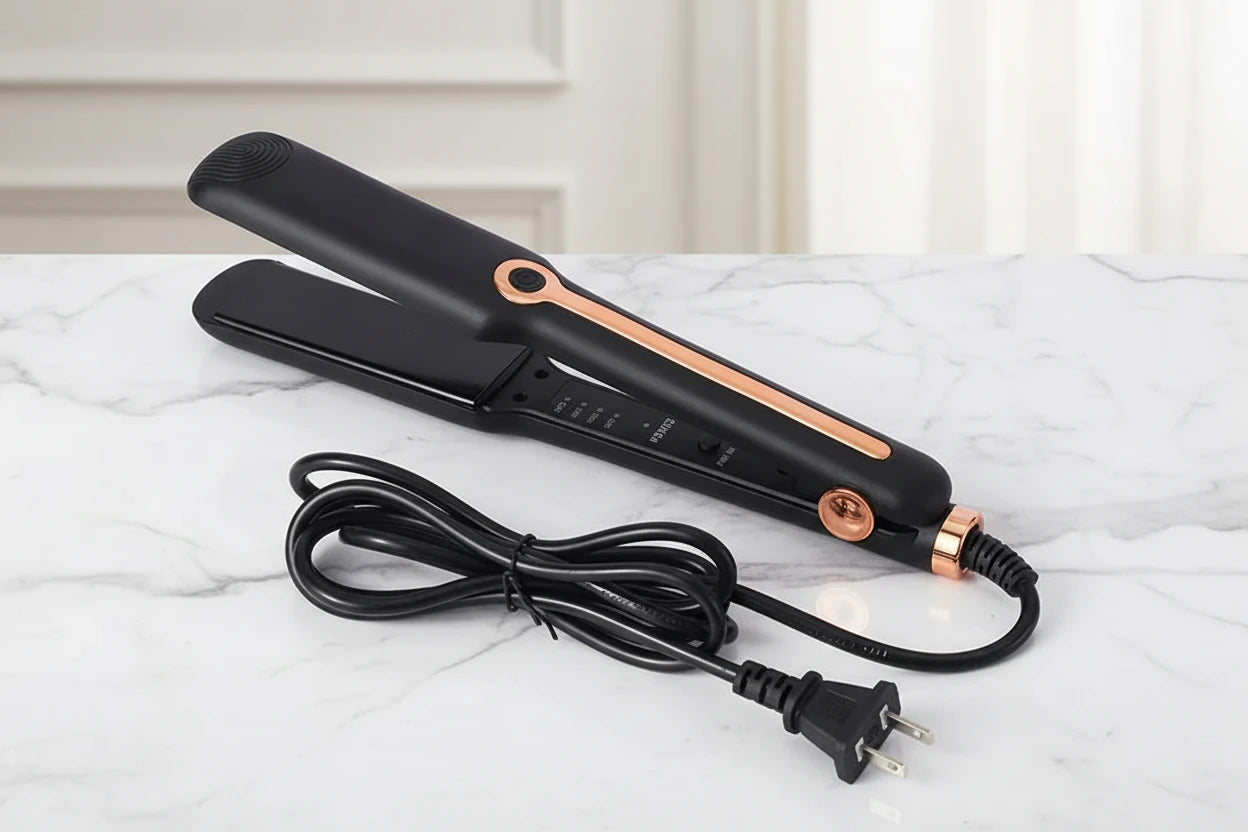 Tinsol 2-in-1 Ceramic Hair Straightener & Curler with Negative Ion Technology – Adjustable Temperature, Wide Plates