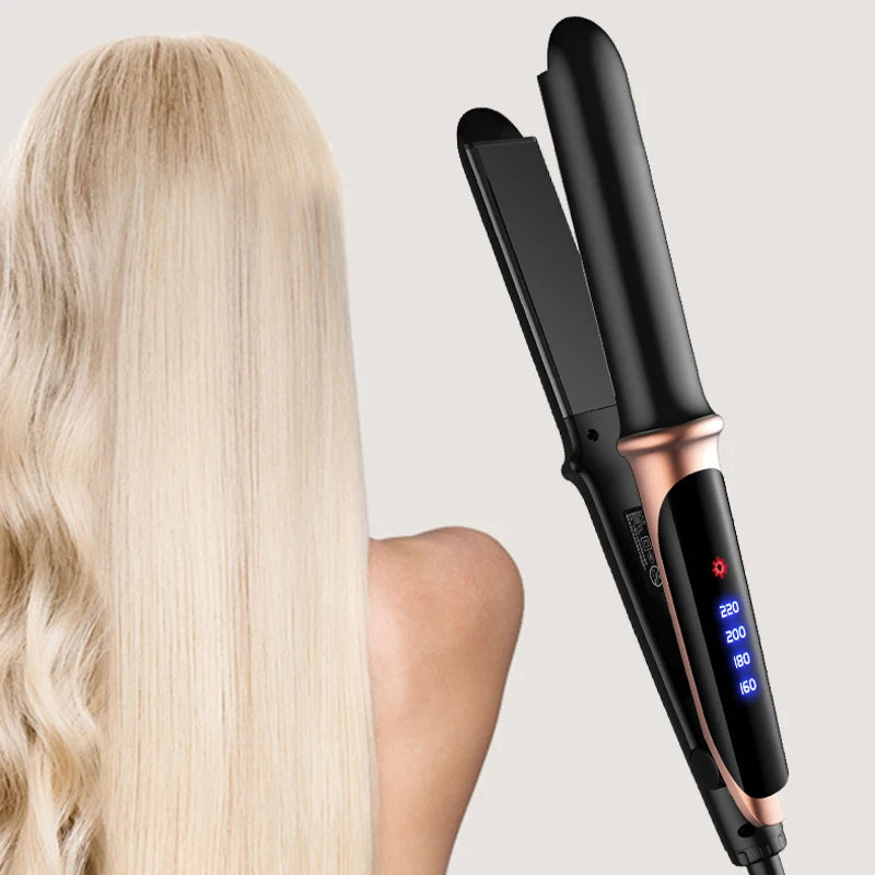 2-in-1 Professional Hair Straightener & Curling Iron – Flat Iron Hair Styling Tool